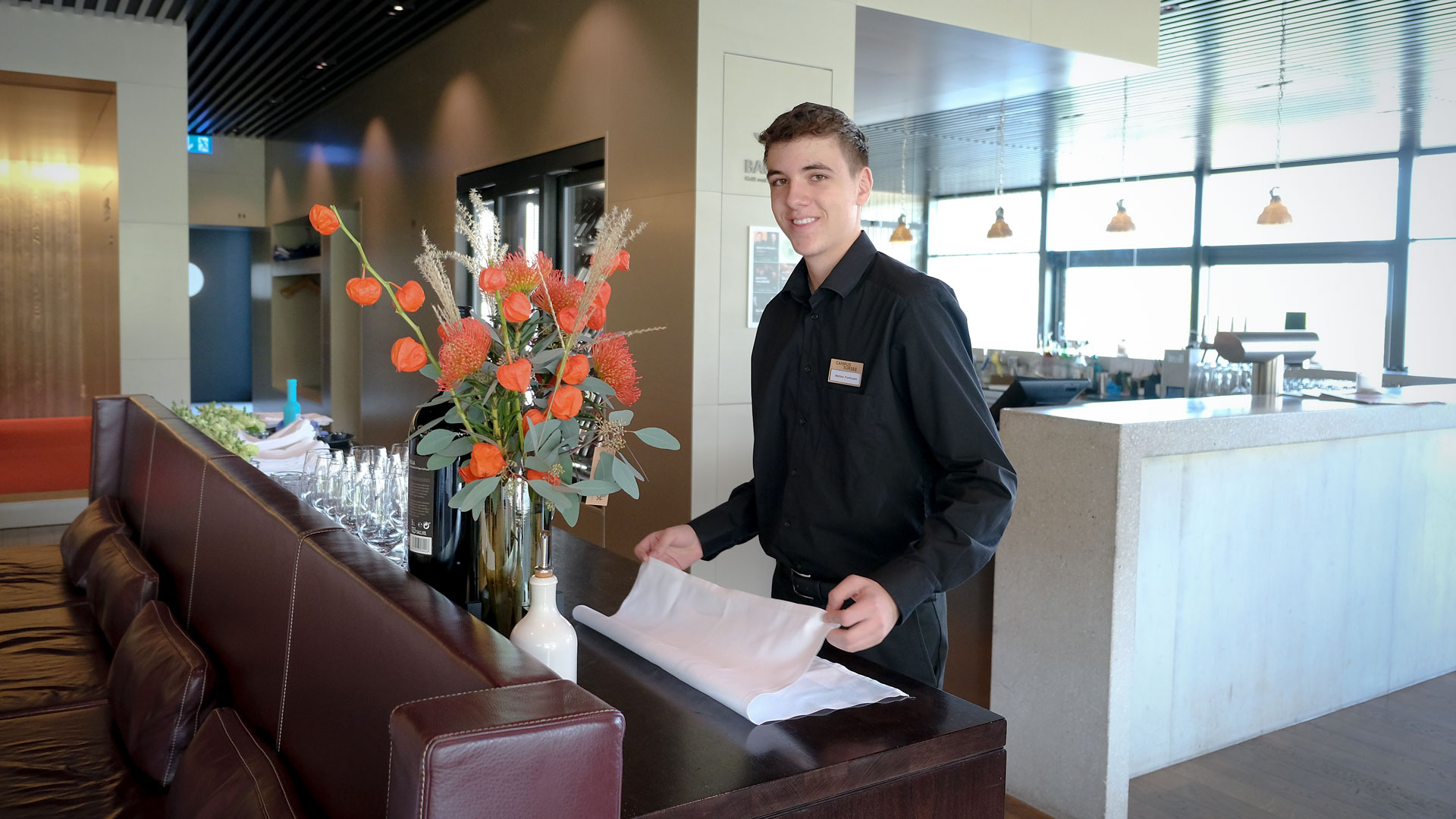 Matteo Portmann, Lernender Restaurantfachmann